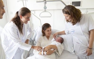 Imatge de la primera nena nascuda després de sis anys a l'antiga Aliança | Dexeus Dona Sabadell